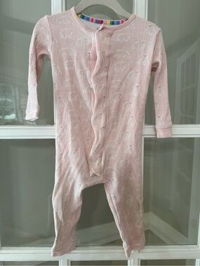 Magnetic Me Pink Waffle-Knit Coverall - Polar Bears